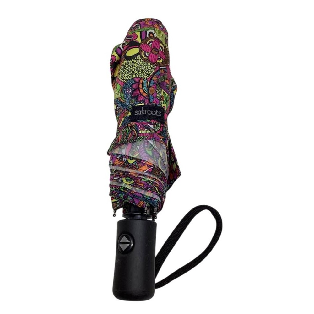 Sakroots Crossbody Purse Travel Umbrella Set Kaleidoscope Flowers Sling Artist - Picture 9 of 10
